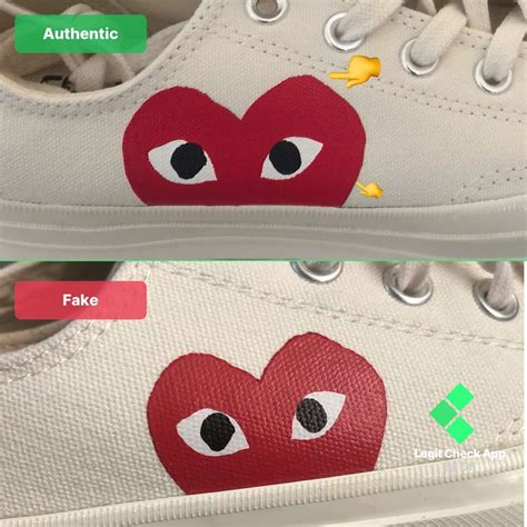 what do r fake comme des garcons shoes look like|How To Spot Real Comme des Garçons PLAY .